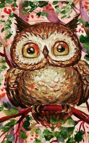 Сова детский рисунок