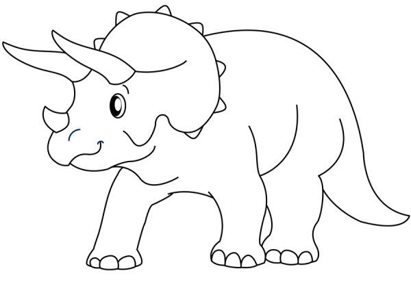 Динозавр Трицератопс раскраска