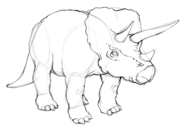 Трицератопс рисунок