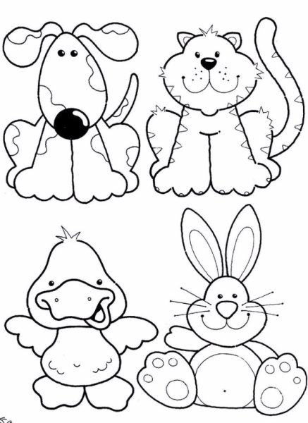 Трафареты животных для детей