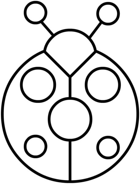 Божья коровка раскраска для малышей