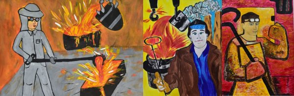 Рисунок сталевара для детей