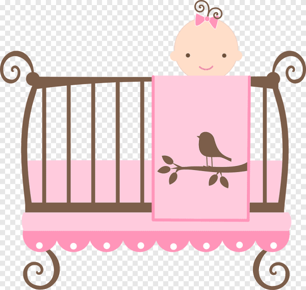 Детская кроватка на прозрачном фоне