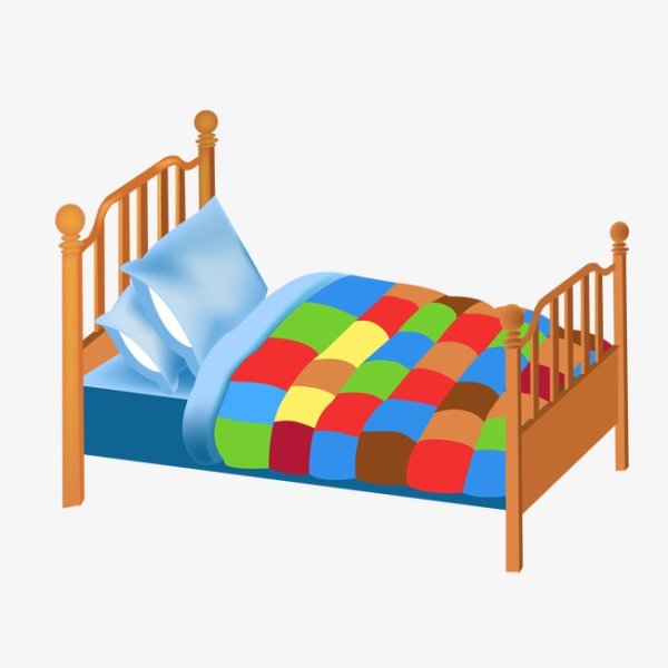 Кровать раскраска для малышей