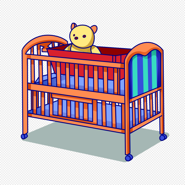 Раскраска детская кроватка