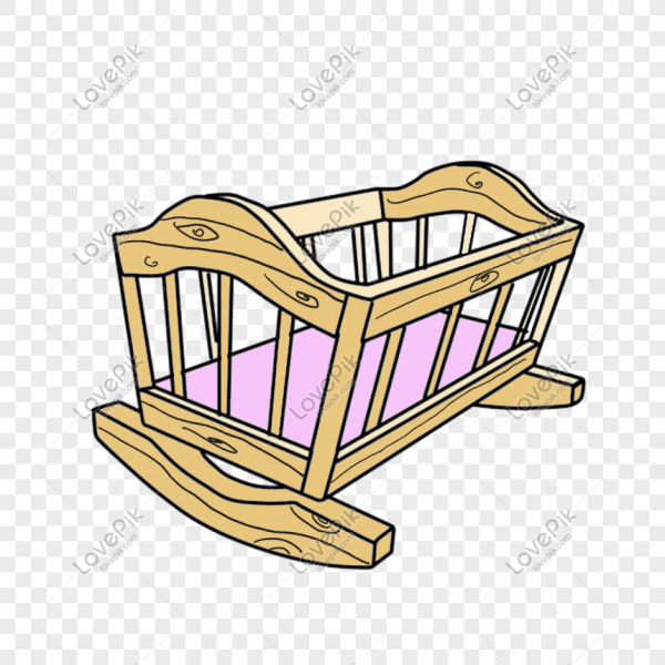 Раскраска малыш в кроватке