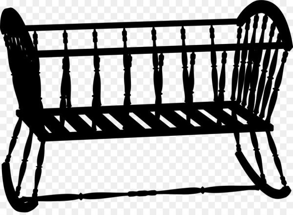 Кроватка с младенцем иллюстрация