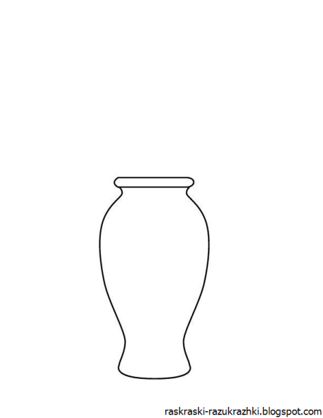 Трафарет ваза для цветов