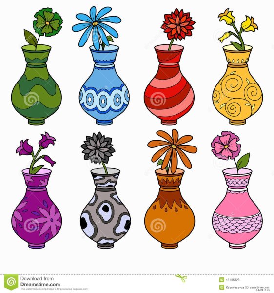 Рисунок современной вазы