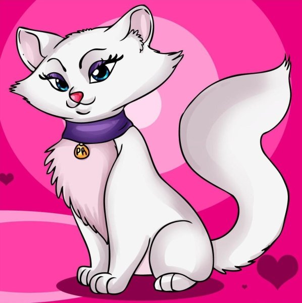 Рисунки мультяшных котят