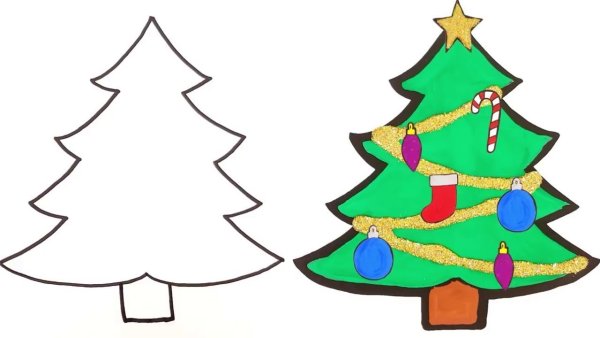 Новогодняя елка рисунок