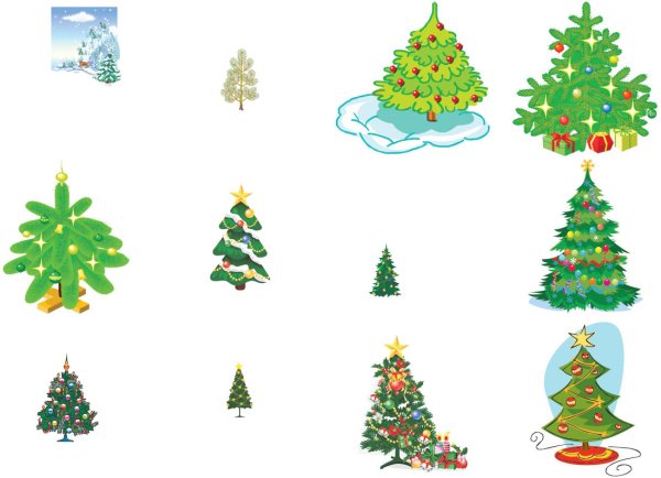 Нарисовать новогоднюю елку