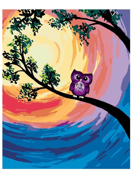 Совушка правополушарное рисование