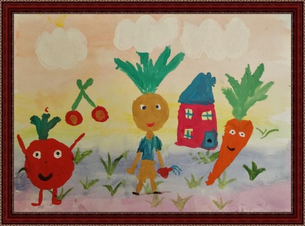 Рисование Чиполлино в подготовительной группе