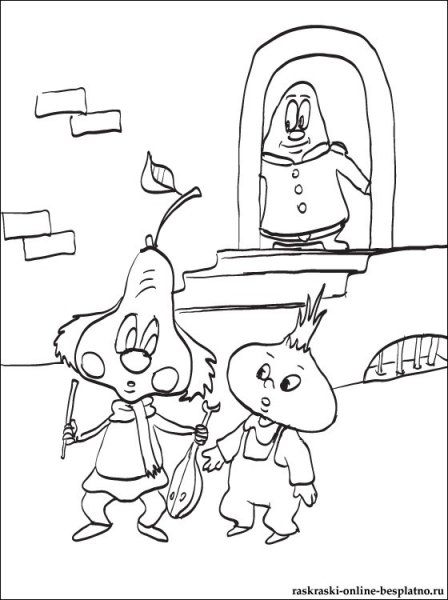 Приключения Чиполлино рисунок