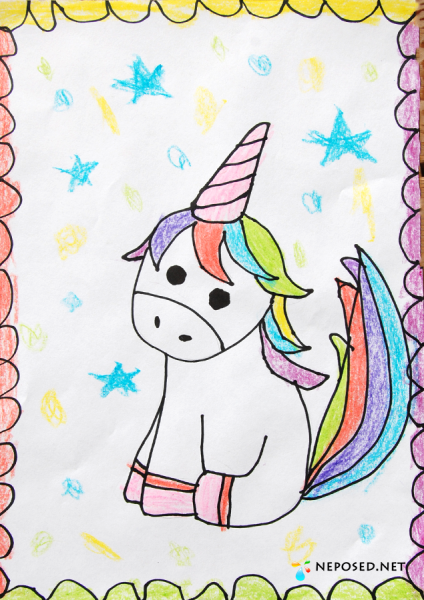 Рисование единорога для детей