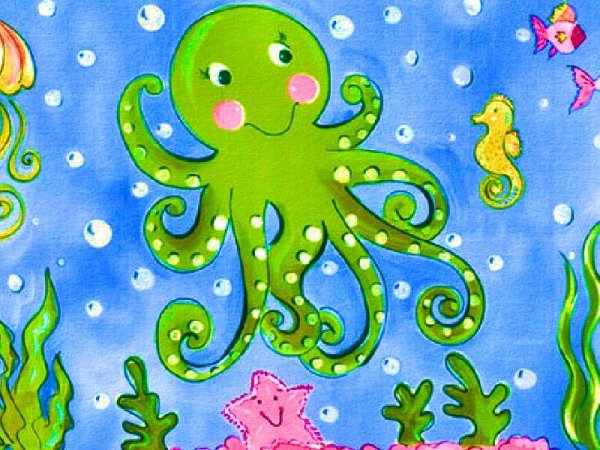 Рисование осьминог