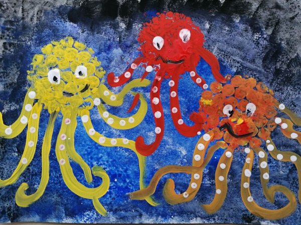 Рисование осьминог