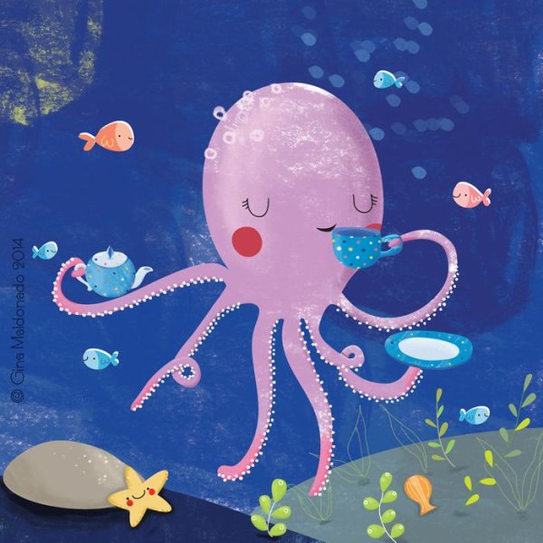 Рисуем осьминога с детьми