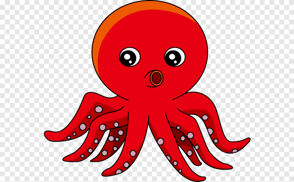 Осьминожка гуашью