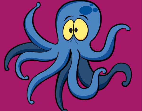 Фиолетовый осьминог