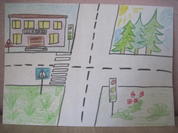 Рисование перекресток