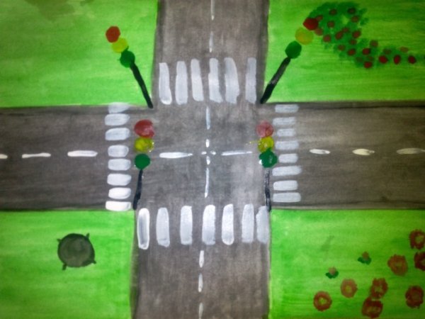 Перекресток детский рисунок