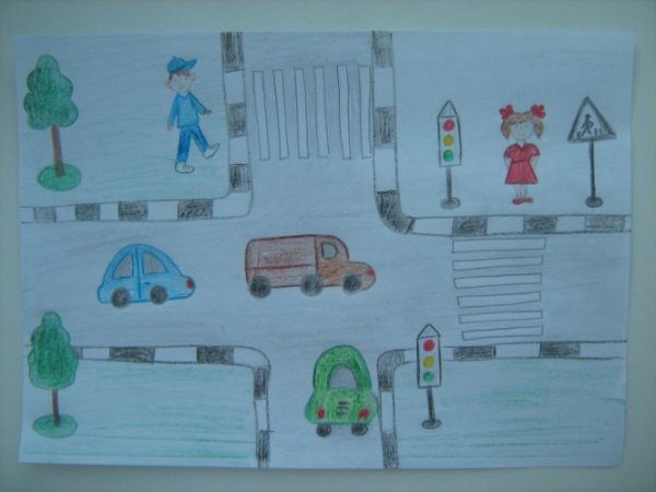 Рисование перекресток