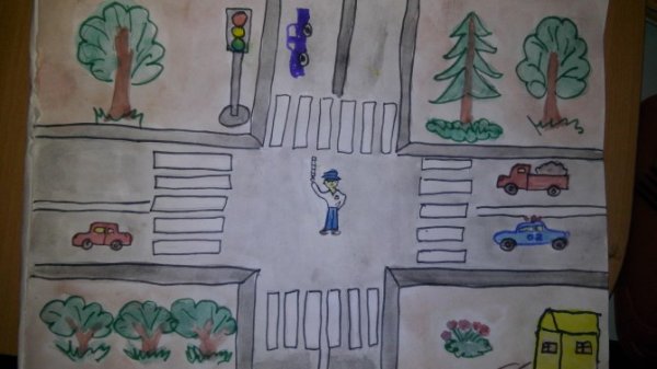 Рисование перекресток