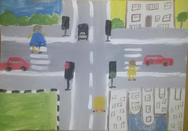 Рисование перекресток