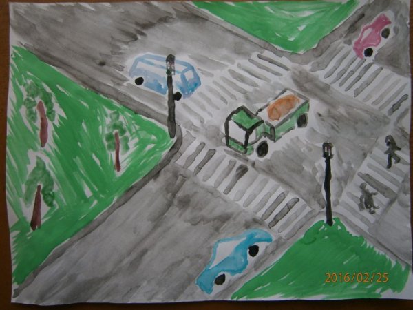 Рисование перекресток в подготовительной группе