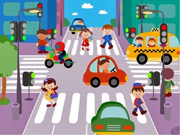 Изображение перекрестка для детей