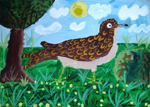 Дрозд рябинник раскраска