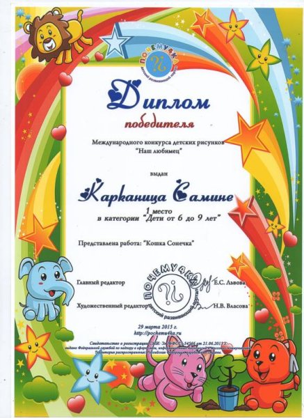 Диплом победителя