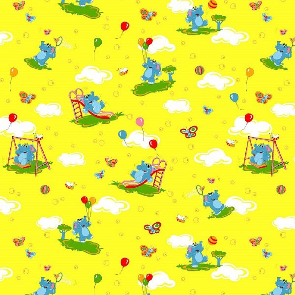 Ткань с детским рисунком