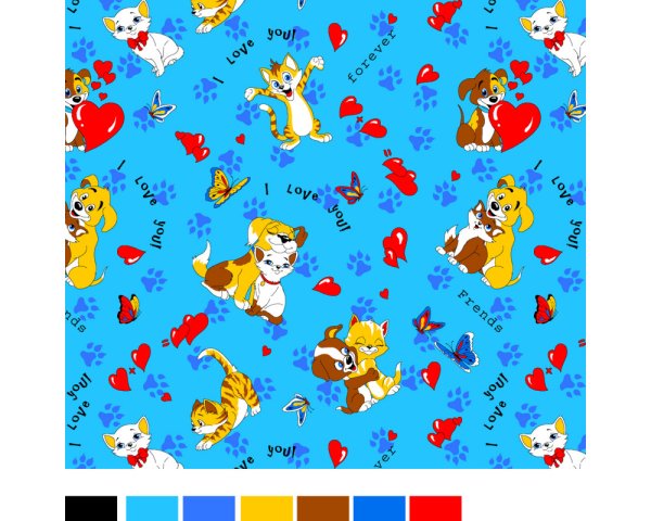 Бязь детский рисунок