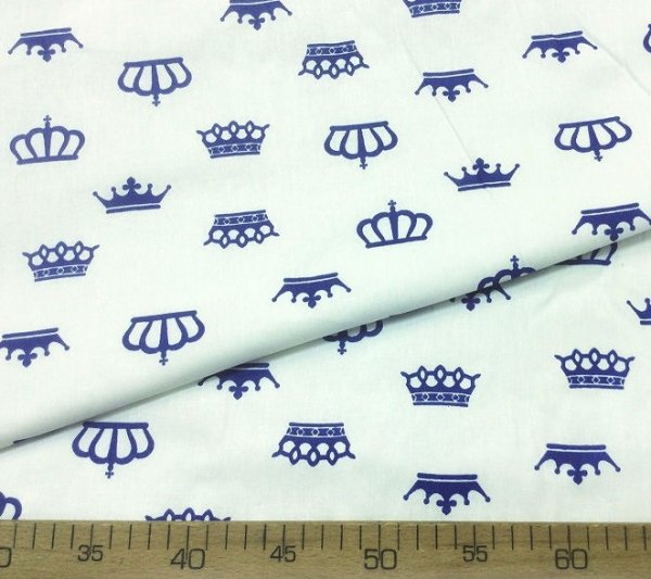 Ткань с коронами хлопок