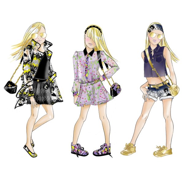 Модные эскизы одежды ребенок