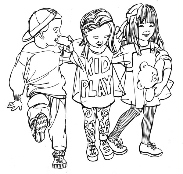 Модные детские раскраски