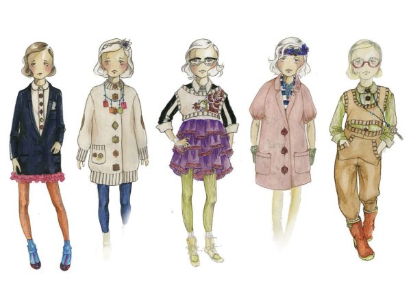 Модели для рисования одежды детской