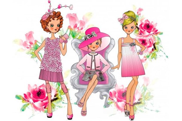 Рисованные девочки модницы