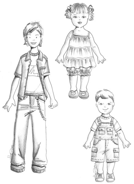 Эскизы одежды для детей