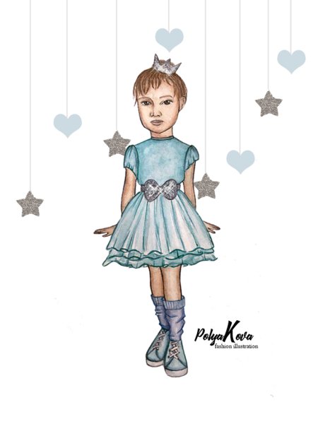Милые детские фэшн иллюстрации