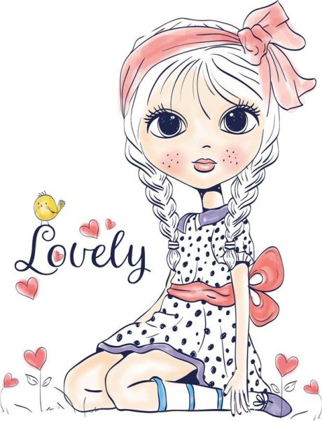 Модные девочки мультяшные