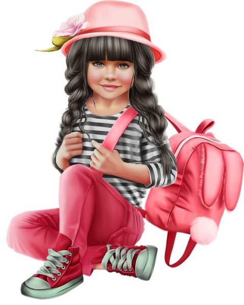 Модные иллюстрации дети маленькие