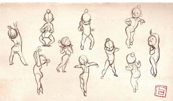 Позы для рисования детей