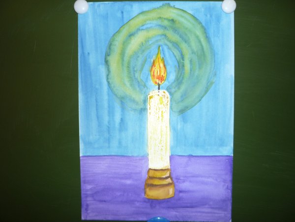 Рисование по свечке для детей