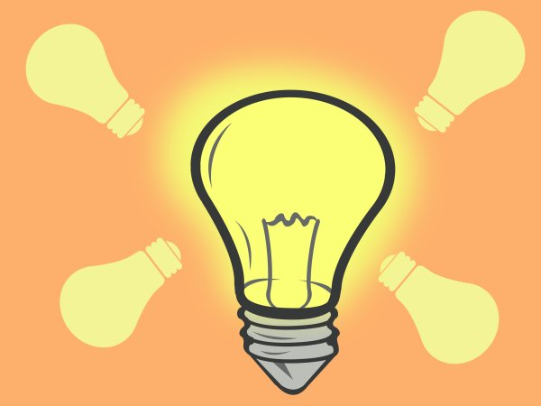 Лампочка нарисованная