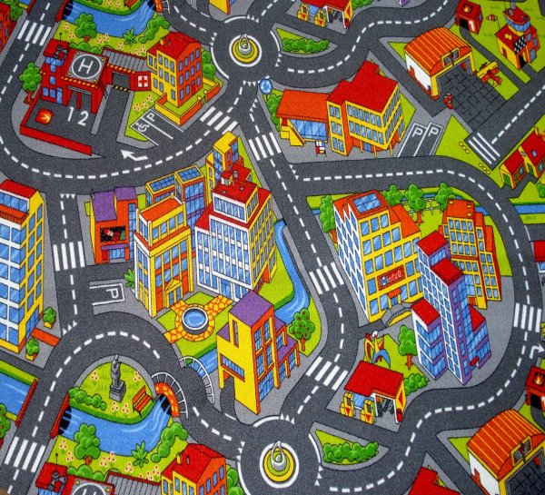 Детский ковер «дороги» (2,5x3.5 м)