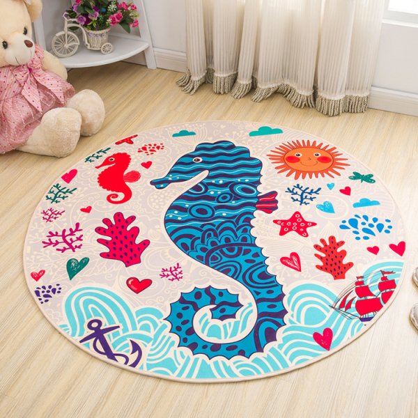 Круглый коврик в детской